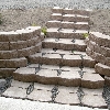 Residence in Juniper canyon. Close up of paver stairway and retaining wall