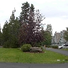 Stoneridge Townhomes, Sunriver, Or. one of three large water features, shrub beds, auto irrigation system and landscape lighting.